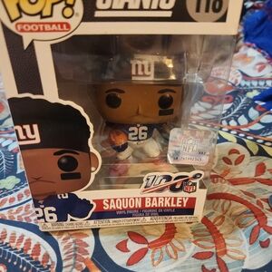 Funko Pop! Saquon Barkley in Blue and White Uniform